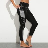 Wholesale New Full Length Workout Leggings With Pocket Women High Waist Mesh Patchwork Yoga Pants Fitness Gym Exercise Sport Pants