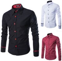 Wholesale Men Plaid Cotton Blend Casual Slim Fit Long Sleeve Button Down Dress Shirts Colour Size M XL CS14TY1413