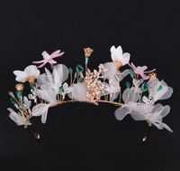 Wholesale New Korean flower headband crown Children s show dress accessories Children s hair accessories