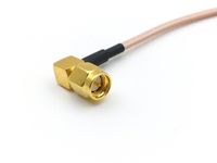 Wholesale SMA right angle male plug to SMA female with nut pigtail RG316 cable CM