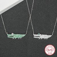 Wholesale S925 sterling silver female necklace fashion creative personality crocodile shape clavicle chain to send lover gift new hot