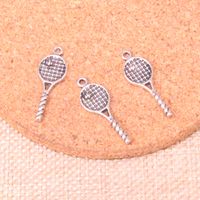 Wholesale 120pcs Charms tennis racket mm Antique Making pendant fit Vintage Tibetan Silver DIY Handmade Jewelry