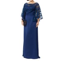 Wholesale Lace Top Mother of the Bride Long Dress Column Floor Length Plus Size Mother of the Groom Suits Wedding Guest Women Formal Gowns