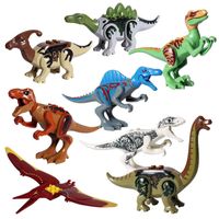 Wholesale Educational Jurassic Dinosaur World T Rex Raptor Triceratops Action Figure Big Size Building Blocks Toy For Children