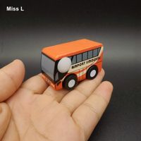 Wholesale Child Wooden Vehicle Mini Car Airport Limousine Bus Model Educational Game