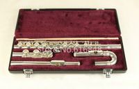 Wholesale Jupiter JFL E C Tune Flute Keys Holes Closed Flutes Silver Plated Flauta With Case And Small Curved Heads