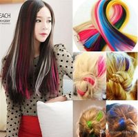 Wholesale New Best Sales Colorful Popular Colored Hair Products hair Clips Fashion Popular Colored Synthetic Clip On In Hair accessories