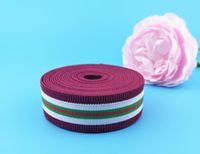 Wholesale 3cm Width High quality Fold Over Elastic FOE colorful stripe ribbon headband diy decoration