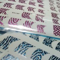 Wholesale 2pcs Glitter Nail Art Sticker Decals Rose Red Blue French Leopard Crack Zebra Sexy Transfer Sparkle Decal Stickers Manicure DIY NEW