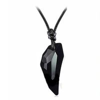Wholesale Crystal Wolf Tooth Pendant Mens handsome Necklaces Tide Couple Obsidian Pendants Womens Personality Necklace Hot Selling Accessories