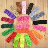 Wholesale 1 quot Korea hair accessories for women Children Knitted elastic headbands Baby Crochet hair band color designer headband