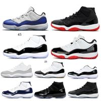 Wholesale 11 s men women Basketball Shoes Cap and Gown Concord Emerald Low Bred Gamma Blue Metallic Silver Closing Ceremony Sports Shoes