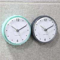 Wholesale New Bathroom Waterproof Kitchen Clock Suction Cup Silent Battery Wall Clock Decor Shower Timer Decor Tiny Toilet x3 x7 cm New