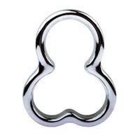 Wholesale Cockrings Stainless Steel Ball Stretcher Scrotal Bondage Cocks Rings Male Penis Cage Metal Chastity Devices Sex Toys For Men