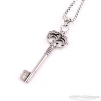 Wholesale V24 Personality Design Female Male Necklace Beautiful Key Pattern pendant With Box Chain Suitable Birthday Gift For BFF Stainless Steel Drop