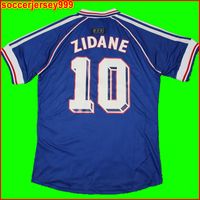 Wholesale France retro vintage Francais soccer jersey zidane henry uniforms maillot de foot maillots de football shirts de la equipe