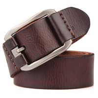 Wholesale Men Designer Summer Belt For Shorts High Quality Luxury Cowhide Grain Genuine Leather Vintage Wide Long Soft Basque Belt T190701