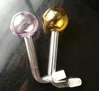 Wholesale High quality color blister right angle pot New Unique Glass Bongs Glass Pipes Water Pipes Hookah Oil Rigs Smoking with Drope