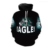 Wholesale Mens hoodies Cloudstyle New Fashion Eagle Men Thin d Sweatshirts With Hat Print Euramerican Funny Hooded Hoodies Plus Size XL new