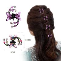 Wholesale Women Rhinestone Crab Hair Claw Clip Girls Kids Butterfly Wedding Hair Clamp Mini Hairpins Glitter Crystal Hair Accessories