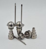 Wholesale 6 in Universal titanium nail male female bong mm mm mm smoking accessorie dabber tool with side baseball carb Cap