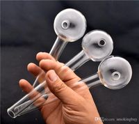 Wholesale Big Size CM Length mm Ball Pyrex Glass Oil Burner Pipe Clear Glass Oil Burner Water Hand smoking Pipes Smoking Accessories