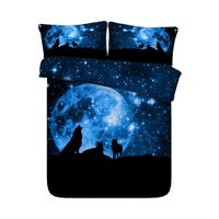 King Size Duvet Cover Wolf Printing 3d Bedding Sets Queen Bed Comforters