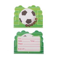 Tema Del Calcio Party Carta Dell Invito Di Carta Decorazioni Per Feste Di Compleanno Bambini Baby Shower Supplies Bomboniere Zc0597