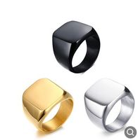 Wholesale Mens ring stainless steel ring gold silver black color Western men bare simple Titanium jewerly High quality and manly boyfriend fathergift