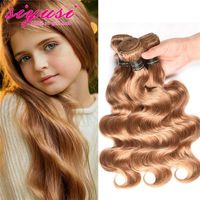 Wholesale Grade A Brazilian Body Wave Virgin Hair Bundles g bundle Unprocessed Human Hair Weave J Light Brown Full Head
