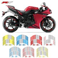 Wholesale Creative fashion racing tire film trend decorative color letter motorcycle sticker inner edge reflective decal for Yamaha YZF R1