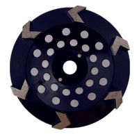 Wholesale 1 Piece Inch D180mm Diamond Grinding Cup Wheel for Angle Grinder Diamond Grinding Disc with Six Segments for Concrete and Terrazzo Floor