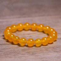 Wholesale 10mm Natural Stones Yellow Topaz Bracelets Jade Round Beads Bangle Men Women Yellow Crystal Quartz Gemstone Jewelry Love Energy Gift