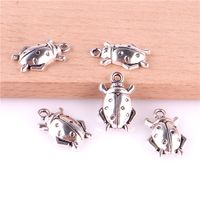 Wholesale 23366 Tibetan Silver Beetles Necklace pendant DIY bracelet earrings hairpin jewelry accessories metal Mobile Phone Decoration pendant