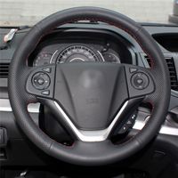 Car Steering Wheel Cover Hand Stitc H On Wrap Cover Car Interior Decoration For Honda Cr V Crv 2012 2016