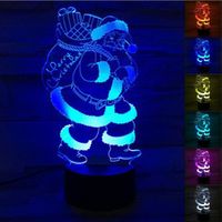 Wholesale santa claus snowsman christmas tree D Lamp Christams LED Night Light Color Changing LED Touch Switch Light for Christmas Decoration Kids