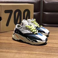 Wholesale 700 Kids Shoes Designer Wave Runner Solid Grey Inertia Mauve Baby Outdoor Shoes Kanye West Running Shoes Children Sneakers Size