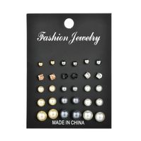 Wholesale DHL Best selling Jewelry accessories Classic Jewelry Set Earrings Pearl Imitation Zircon Stud Earrings Heart Diamond Earrings Frees shipping