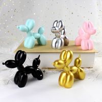 Wholesale Cute Balloon Dog Resin Crafts Sculpture Gifts Fashion DIY Cake Baking Decoration Tool Home Party Dessert Desktop Ornament