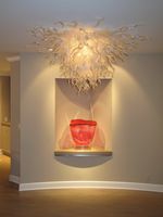 Wholesale European Murano Glass Chandeliers Dale Chihuly Art Modern Mini Crystal Ceiling Light for Chandelier Mouth Blown