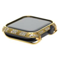 Wholesale 2019 New Hot Selling Gold Watch Case For Apple Watch series metal alloy protective cover rhinestone crystal diamond case bezel mm mm