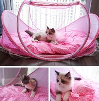 Wholesale Portable Dog House Cage for Small Dogs Crate Cat Net Tent for Cats Outside Kennel bed Foldable Pet Puppy with Mosquito Net Tents