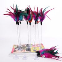 Wholesale cat kitten toys feather playing toys spring suck