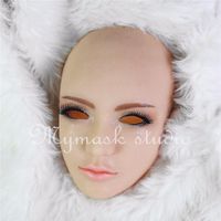 Wholesale Top Grade Hot Realistic Female Mask For Halloween Human Female Masquerade Latex Party Mask Sexy Girl Crossdress Costume Cosplay Mask