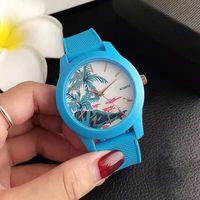 Wholesale Crocodile Brand Quartz Wrist watches for Women Men Unisex with Hawaiian view Animal Style Dial Silicone Strap Watch LA10