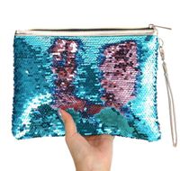 Wholesale cute women Mermaid Sequin Makeup Bag new style Paillette Cosmetic Bags cases zipper pouch portable cosmetic organizer travel bags