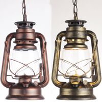 Wholesale Antique Retro Classic Kerosene Lantern Pendant Lamp Hanging Emergency Ceiling Lamp Restaurant Villa Chandelier Fixture PA0310