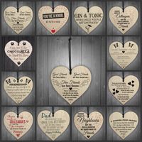 Wholesale Christmas Decorations Wooden Plaque Heart Shape Letters Multi Styles Wood Pendant Tags Hanging Xmas Tree Ornament Fit Indoor Decor0 jw E1