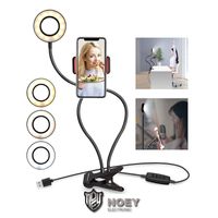 Wholesale Phone Holder Stand USB Ring Light Selfie LED for Youtube Live Makeup Live Stream Makeup Lazy Bracket Desk Phone with Retail Packaging noey