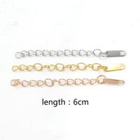 10 Silver Plated Extender Chains with Heart Charm 5cm 50mm Extension Supplies